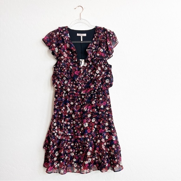 NEW BCBGeneration Women's Ruffle Mini Dress Floral A-Line 6 - Picture 1 of 7